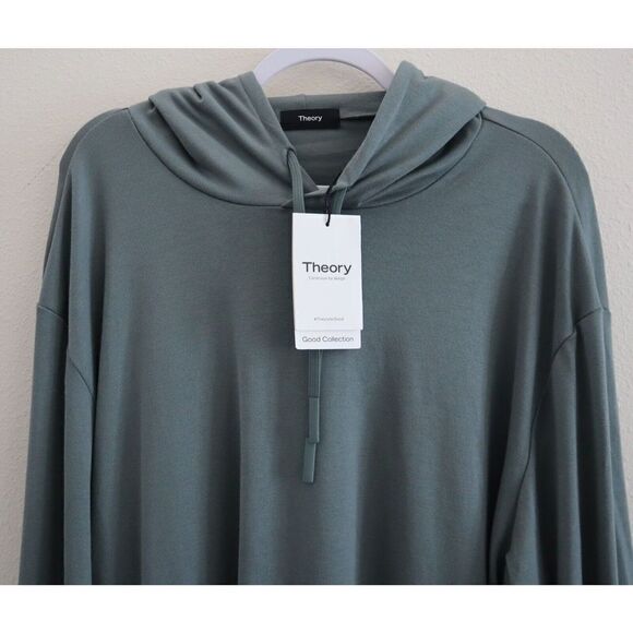 Theory M0199526 Men's Sz 2XL Balsam Green Traer Hoodie Sweatshirt $145 - Picture 4 of 8